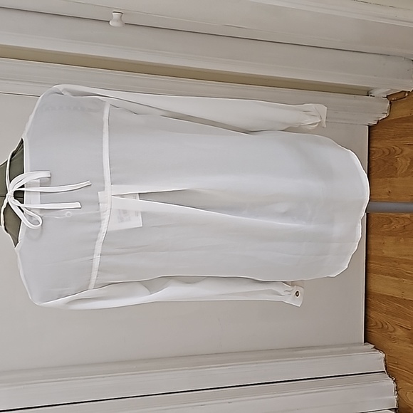 Missguided Scallop Lace up long sleeve Blouse Sz 8 - Picture 3 of 12